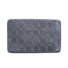 New design embossed absorbent flannel fleece area mat for bath room